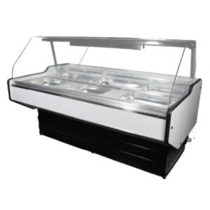 2.0  Meter Eco Display Curve Glass Fridge