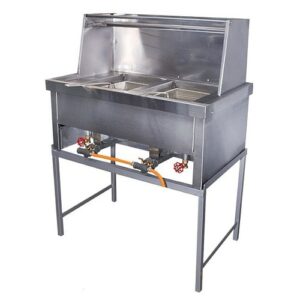 Spaza Gas Fryer – Commercial 3 Burner Deep Fryer for Street Food & Catering Events (South Africa